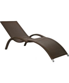 Guļamkrēsls MERIDIAN 180x75x73cm, rāmis: alumīnijs ar plastikāta pinumu, krāsa: tumšī brūns