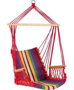 Гамак-качели HIP, с обтянутым сиденьем, материал: хлопок, цвет: красный полосатый