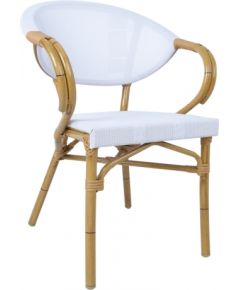 Krēsls BAMBUS 57x58xH83cm, balts