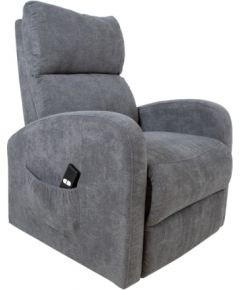 Recliner armchair BARNY 72x93xH104cm, electrical, grey