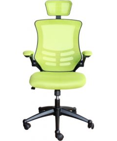 Darba krēsls RAGUSA 66,5x51xH117-126cm, sēdeklis un atzveltne: auduma siets, krāsa: gaiši zaļa