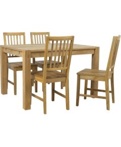 Dining set CHICAGO NEW with 4-chairs (19954), oak