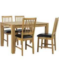 Pusdienu galda komplekts CHICAGO NEW ar 4 krēsliem, ozola apdares