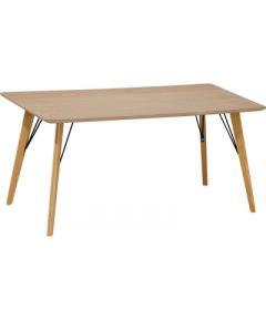 Kafijas galdiņš HELENA 110x60xH45?m, galda virsma: MDF ozolkoka finierējums, apstrāde: lakots, kājas: masīvkoka ozols