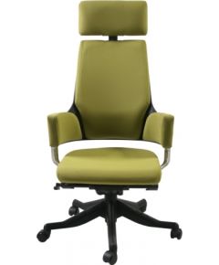 Biroja  krēsls DELPHI ar galvas balstu, 60xD47xH116-128,5cm, sēdeklis un atzveltne: audums, krāsa: olīvzaļš