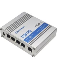 Teltonika TSW100 Ethernet Switch 5x1GbE, POE af/at