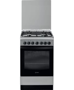 INDESIT Cooker IS5G5PHX/E Hob type  Gas,   type Electric, Stainless steel, Width 50 cm, Grilling, 60 L, Depth 60 cm