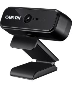 CANYON C2N 1080P full HD 2.0Mega fixed focus webcam with USB2.0 connector, 360 degree rotary view scope, built in MIC, Resolution 1920*1080, viewing angle 88°, cable length 1.5m, 90*60*55mm, 0.095kg, Black