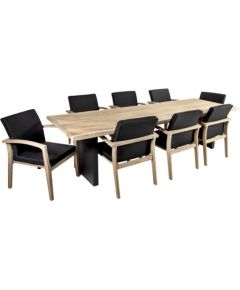 Садовая мебель ROYAL стол и 8 стульев (13258) 280x100xH76см, столешница: тик, обработка: рустикальный, не промасленный