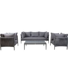 Garden furniture set BREMEN table, sofa and 2 chairs, grey