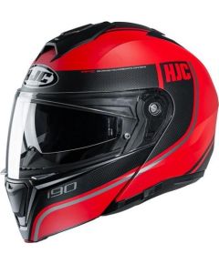 HJC I90 DAVAN (L) BlackRed ķivere