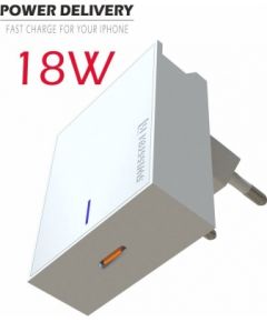 Swissten Premium 18W Сетевое зарядное устройство USB-C PD 3.0: 5V / 3A / 9V / 2A, 12V / 1.5A Белое
