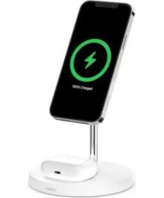 Belkin Pro MagSafe 2in1 Wireless Charging Stand + AC Power Adapter  BOOST CHARGE White