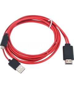 RoGer 4K 30Hz Ultra HD microUSB to HDMI 2m Кабель красный (EU Blister)