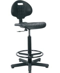 Augsts darba krēsls NARGO 71x71xH89-120cm, sēdeklis un atzveltne: plastmasa, krāsa: melns