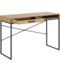 Desk SEAFORD 110x45xH75cm, with drawer, table top: paper wild oak, frame: black