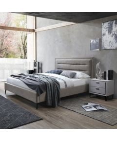 Кровать CELINE с матрасом HARMONY DELUX (85266) 160x200см, обивка из мебельного текстиля, цвет: бежевый