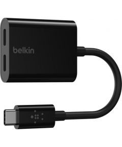 Adapteris Belkin 2xUSB-C Audio+Charge rockstar -F7U081btBLK