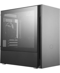 Cooler Master SILENCIO S400 with TG side panel Black,  Mini ITX, Micro ATX, Power supply included No