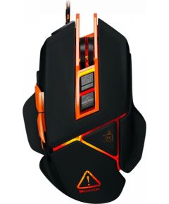 CANYON Hazard GM-6 Optical gaming mouse, adjustable DPI setting 800/1600/2400/3200/4800/6400, LED backlight, moveable weight slot and retractable top cover for comfortable usage, Black rubber, cable length 1.70m, 137*90*42mm, 0.154kg(replacement)