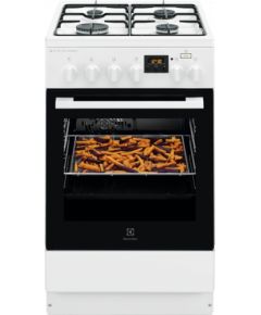 Electrolux LKK560203W gāzes plīts "SteamBake" balta 50cm