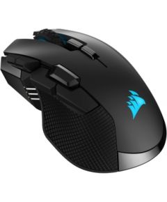 Corsair IRONCLAW RGB WIRELESS Wireless / Wired, 18000 DPI, Wireless connection, Rechargeable, Black