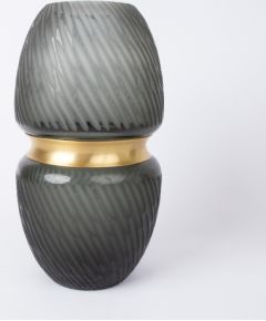 Vase LUXO D13,5xH23cm green/gold