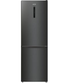 Gorenje Refrigerator NRK619EABXL4 Energy efficiency class E, Free standing, Combi, Height 185 cm, No Frost system,   net capacity 204 L, Freezer net capacity 96 L, Display, 38 dB, Black