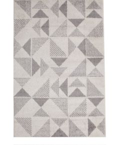 Ковер LOTTO-2, 160x230см, светло-серый / белый треугольник