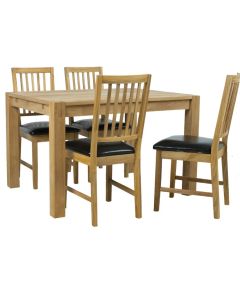 Dining set CHICAGO NEW with 4-chairs (19951), oak