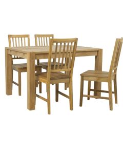 Dining set CHICAGO NEW with 4-chairs (19954), oak