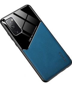 Mocco Lens Leather Back Case Aizmugurējais Ādas Apvalks Priekš Samsung Galaxy A02s Zils