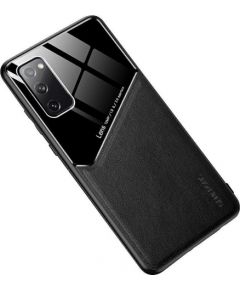 Mocco Lens Leather Back Case Aizmugurējais Ādas Apvalks Priekš Apple Iphone 12 Melns