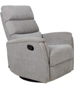 Atpūtas krēsls BARCLAY 79x86xH105cm ar manuālu mehānismu, rotējošs un šūpojošs, gaiši pelēks