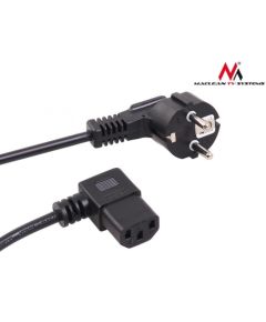 Maclean MCTV-803 Angled power cable 3 pin 3M plug EU