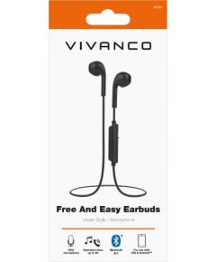 Vivanco беспроводные наушники Free&Easy Earbuds, черные (61737)