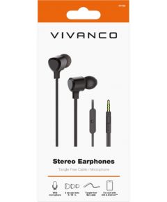 Vivanco наушники + микрофон Stereo Earphones, черные (61738)