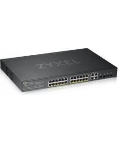 ZYXEL GS1920-24HPV2, 28-PORT GBE L2 POE+ SMART SWITCH, 802.3AT, 375 WATT