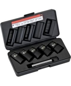 Bahco Deep Twist sockets set 6 pcs 17/19/21/22/24mm 1/2"
