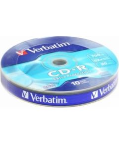 Matricas CD-R Verbatim 700MB Wagon Wheel 1x-52x Extra Protection, 10 Pack Spindle