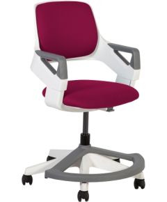 Детский стул ROOKEE 64x64xH76-93см, темно-красный, пластиковый корпус белый