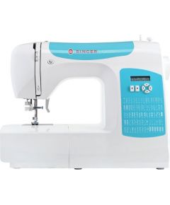 Singer Sewing Machine C5205-TQ Number of stitches 80, Number of buttonholes 1, White/Turquoise