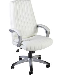 Darba krēsls ELEGANT 62,5x76,5xH112-119,5cm, sēdeklis un atzveltne: ādas imitācija, krāsa: balta