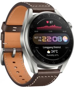 Huawei Watch 3 Pro Classic silver/brown leather