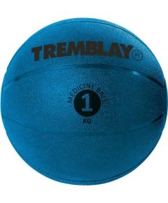 Мяч утяжеленны TREMBLAY Medicine Ball 1 кг D17,5cm Синий бросание