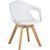 Ēdamistabas komplekts HELENA ar 4 krēsliem (37034), D100xH75cm, galda virsma: MDF ozolkoka finierējums, apdare:lakota