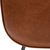 Стуль HELENA 50x46xH82см, сиденье и спинка: кожзаменитель, цвет: коричневый, чёрные металлические ножки