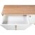 Kumode HELENA WHITE durvis un 3-atviktns 120x40xH75cm, materiāls: MDF, krāsa: dabīgs / balts Kumodes