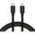Swissten Textile Universāls Quick Charge 3.1 USB-C uz Lightning Datu un Uzlādes Kabelis 2m Melns