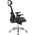 Darba krēsls INTEGRA 65,5x61xH108-117 cm, sēdeklis: āda, atzveltne: audums, krāsa: melna